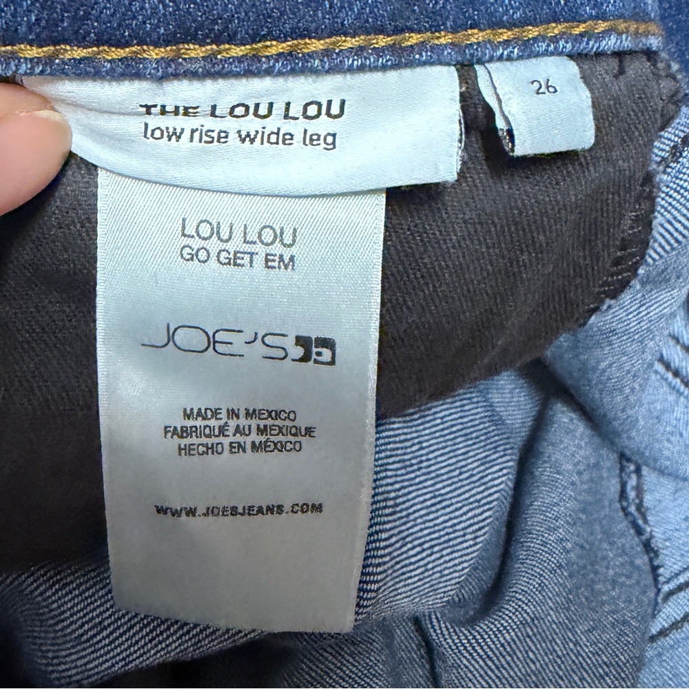 Joe's Jeans Lou Lou Dark Blue Flare & Wide Leg Jeans - Picture 8 of 9